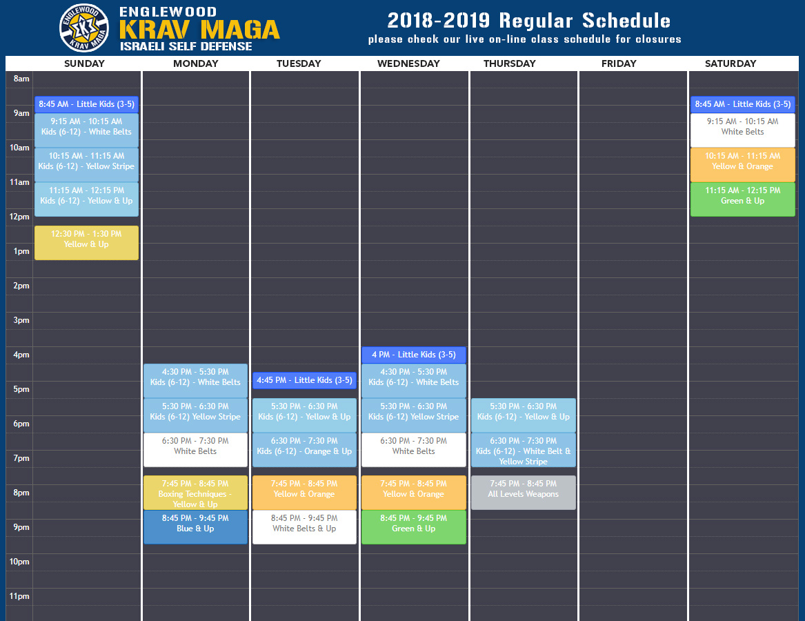 EKM Regular Schedule